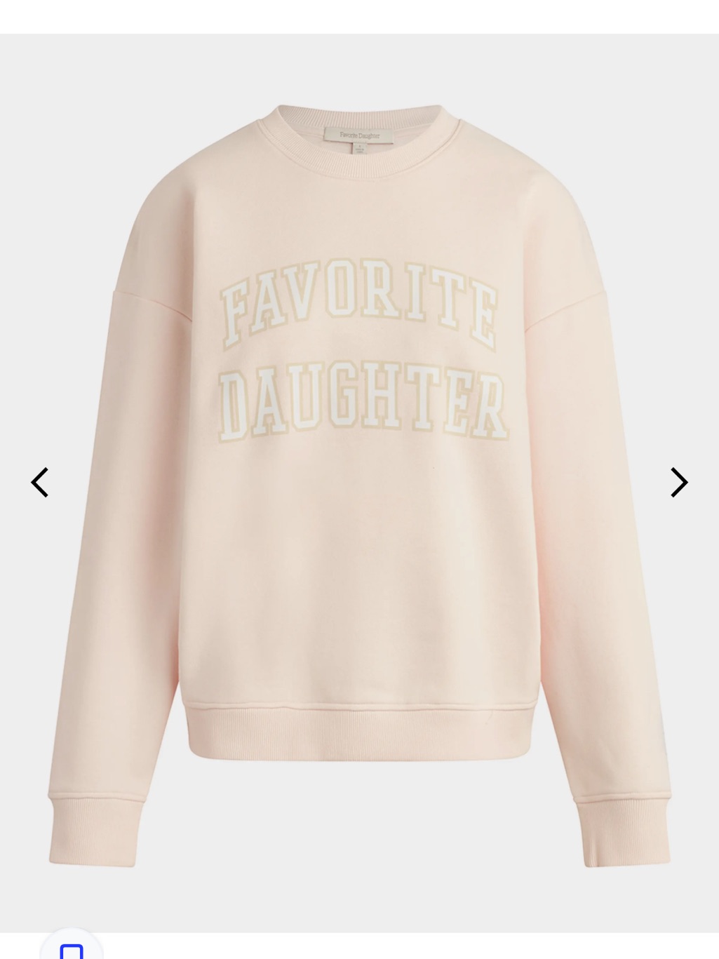 Favorite Daughter Pale Pink 'Favorite Daughter' Crewneck Sweatshirt